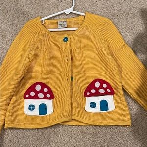 Frugi mushroom and Boden bird cardigan bundle